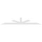 Ekena Millwork Saratoga Architectural Grade PVC Gable Bracket, 108"W x 18"H x 4"D x 4"F, 4/12 Pitch GBP108X18X0404SAR00 - alternate 4